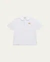 Burberry Boy's Ekd Polo Shirt In White