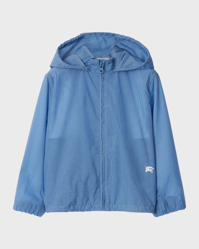 Burberry Kids' Boy's Harry Summer Windbreaker In Light Steel Blue