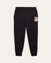 Burberry Boy's Jackson Ekd Label Jogging Pants, 3-14 In Black