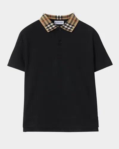 BURBERRY BOY'S JOHANE CHECK POLO