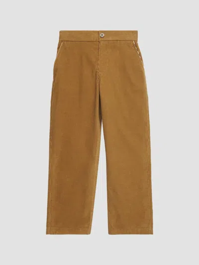 Burberry Boy's Little Boy's & Boy's Check Trim Corduroy Trousers In Brown