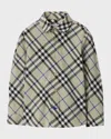 Burberry Kids' Boy's Owen Button Down Check-print Shirt In Lichen