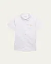 Burberry Boy's Owen Ekd Short-sleeve Shirt In White