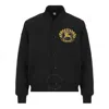 Burberry Equestrian Knight-print Bomber Jacket In Black