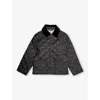 BURBERRY BURBERRY BOYS BLACK KIDS INDY CORDUROY-COLLAR QUILTED 4-14 YEARS