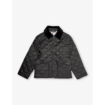 Burberry Boys Black Kids Indy Corduroy-collar Quilted 4-14 Years