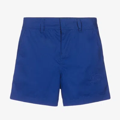 Burberry Kids' Boys Blue Cotton Ekd Shorts