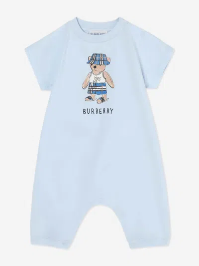 Burberry Babies'  Boys Boys Jensen Teddy Surf Romper In Blue