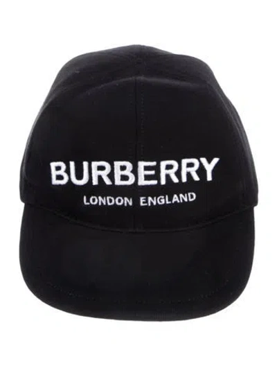 Pre-owned Burberry Babies' Boys Branded Baseball Cap In Black