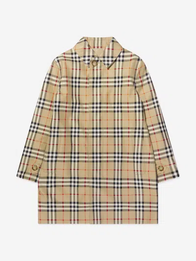 Burberry Kids' Boys Braxton Long Coat In Beige