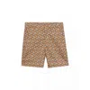 Burberry Boys Bright Orange Rino Monogram Print Tailored Shorts In Orange