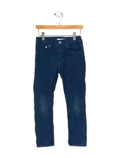 Pre-owned Burberry Babies' Boys' Casual Corduroy Pants In Blue