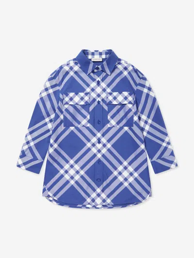 Burberry Babies' Boys Check Angelo Shirt In Blue