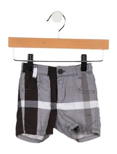 Pre-owned Burberry Babies' Boys Cotton Shorts In Grey