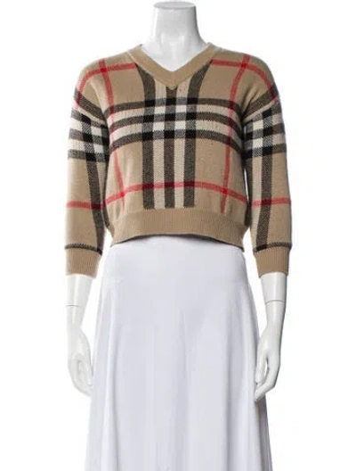 Pre-owned Burberry Kids' Boys' Crew Neck Sweater In Neutrals