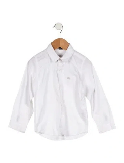 Pre-owned Burberry Babies' Boys' Dress Shirt In White