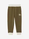 Burberry Boys Ekd Logo Sidney Joggers In Green