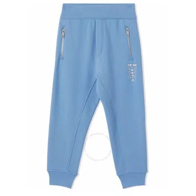Burberry Kids'  Boys Harbour Blue Studded Logo Track Pants