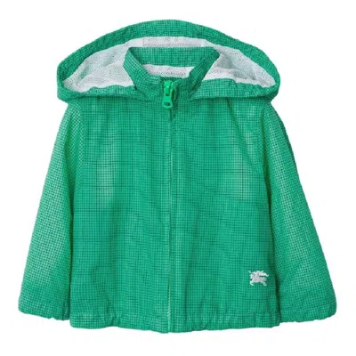 Burberry Kids'  Boys Harry Hooded Mesh Jacket In Green