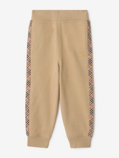 Burberry Babies'  Boys Jackson Check Tape Joggers In Brown