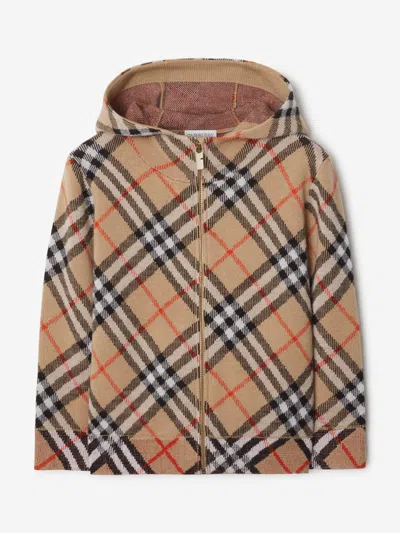 Burberry Kids'  Boys Jimmy Check Zip Up Top In Multi