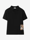 Burberry Boys Johane Ekd Polo Shirt In Black