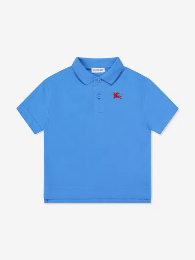 Burberry Kids'  Boys Johane Ekd Polo Shirt In Blue