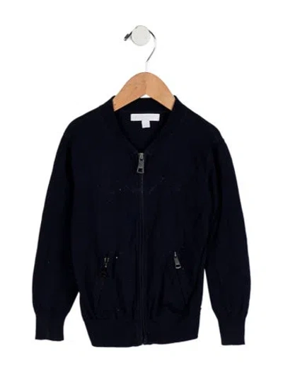 Pre-owned Burberry Babies' Boys' Knit Jacket In Blue