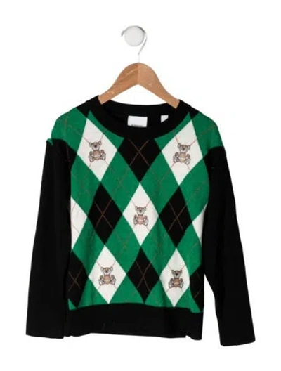 Pre-owned Burberry Kids' Boys' Knitted Sweater In Black