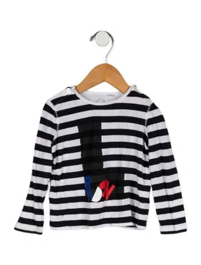 Pre-owned Burberry Babies' Boys Long Sleeve T Shirt In Blue