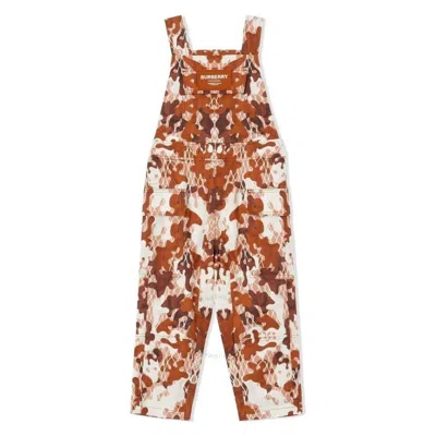Burberry Kids'  Boys Marvin Camouflage Dungarees In Brown
