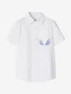 Burberry Embroidered Shirt In White