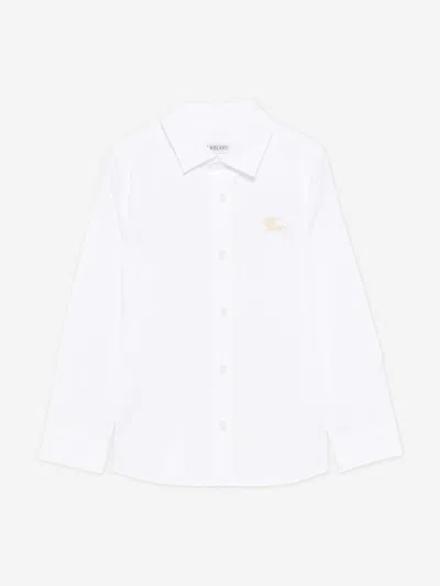Burberry Kids'  Boys Owen Long Sleeve Ekd Shirt In White