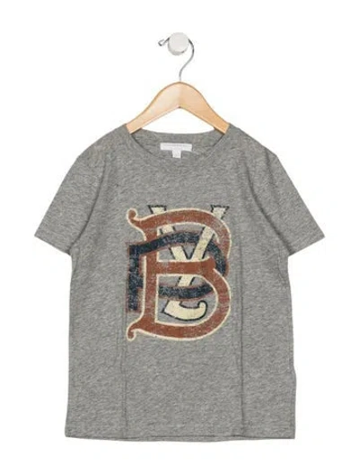 Pre-owned Burberry Kids' Boys Pattern Printed Shirt In Grey