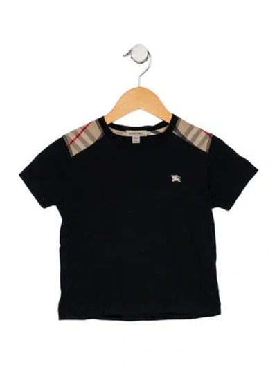 Pre-owned Burberry Babies' Boys' Short Sleeve T-shirt In Blue