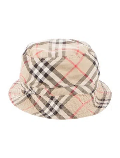 Pre-owned Burberry Babies' Boys' Solid Bucket Hat In Neutral