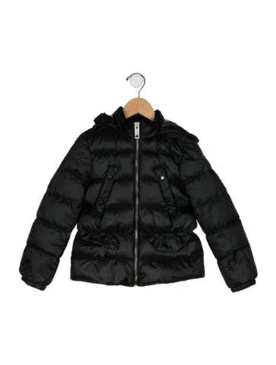 Pre-owned Burberry Babies' Boys' Solid Down Coat In Black