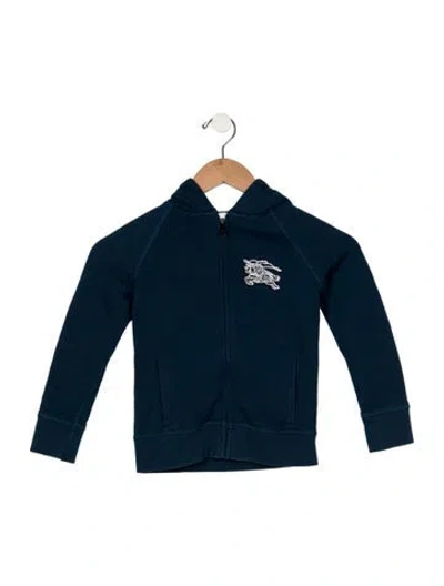 Pre-owned Burberry Babies' Boys' Solid Jacket. In Blue