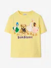 Burberry Thomas Bear And Friends Cotton T-shirt In Yellow