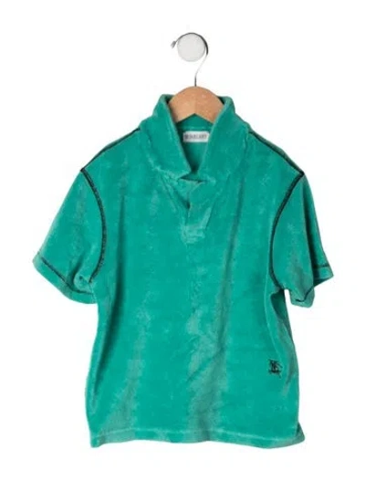 Pre-owned Burberry Babies' Boys' Terrycloth Shirt In Green