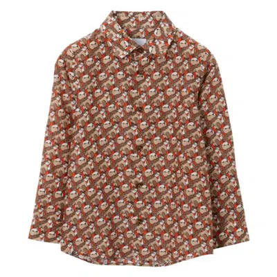 Burberry Kids'  Boys Thomas Bear Print Shirt