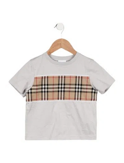 Pre-owned Burberry Babies' Boys' Vintage Check T-shirt W/tags In Gray