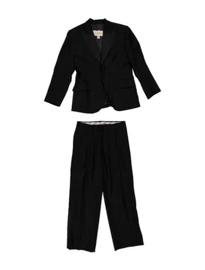 Pre-owned Burberry Babies' Boys' Virgin Wool Pant Suit In Black