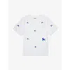 Burberry Boys White Ekd Cotton T-shirt In White