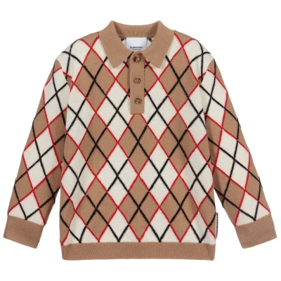 Burberry Babies' Boys Wool & Cashmere Sweater In Multi