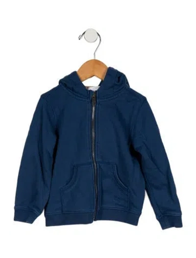 Pre-owned Burberry Babies' Boys Zip Up Hoodie In Blue