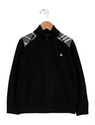 Pre-owned Burberry Babies' Boys Zip Up Jacket In Blue