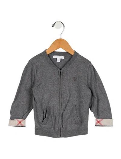 Pre-owned Burberry Babies' Boys Zip Up Jacket In Grey
