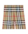 Burberry Beige Silk Bradestone Bermuda Shorts In Multicolor