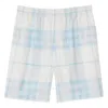 Burberry Man Shorts & Bermuda Shorts Sky Blue Size L Silk In Blue